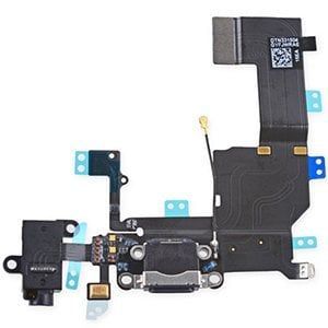 İphone 5C Şarj Soketi Kulaklık Mikrofon Film Bordu Siyah