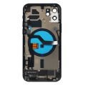 Apple iPhone 12 Uyumlu Kasa Kapak Siyah Dolu