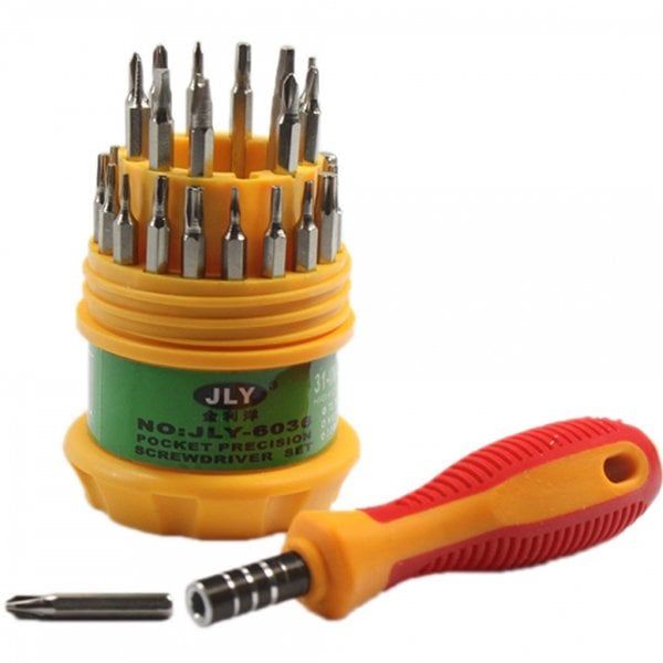 JLY-6036 31 Parça Elektronik Devre Kartı İçin Tornavida Seti