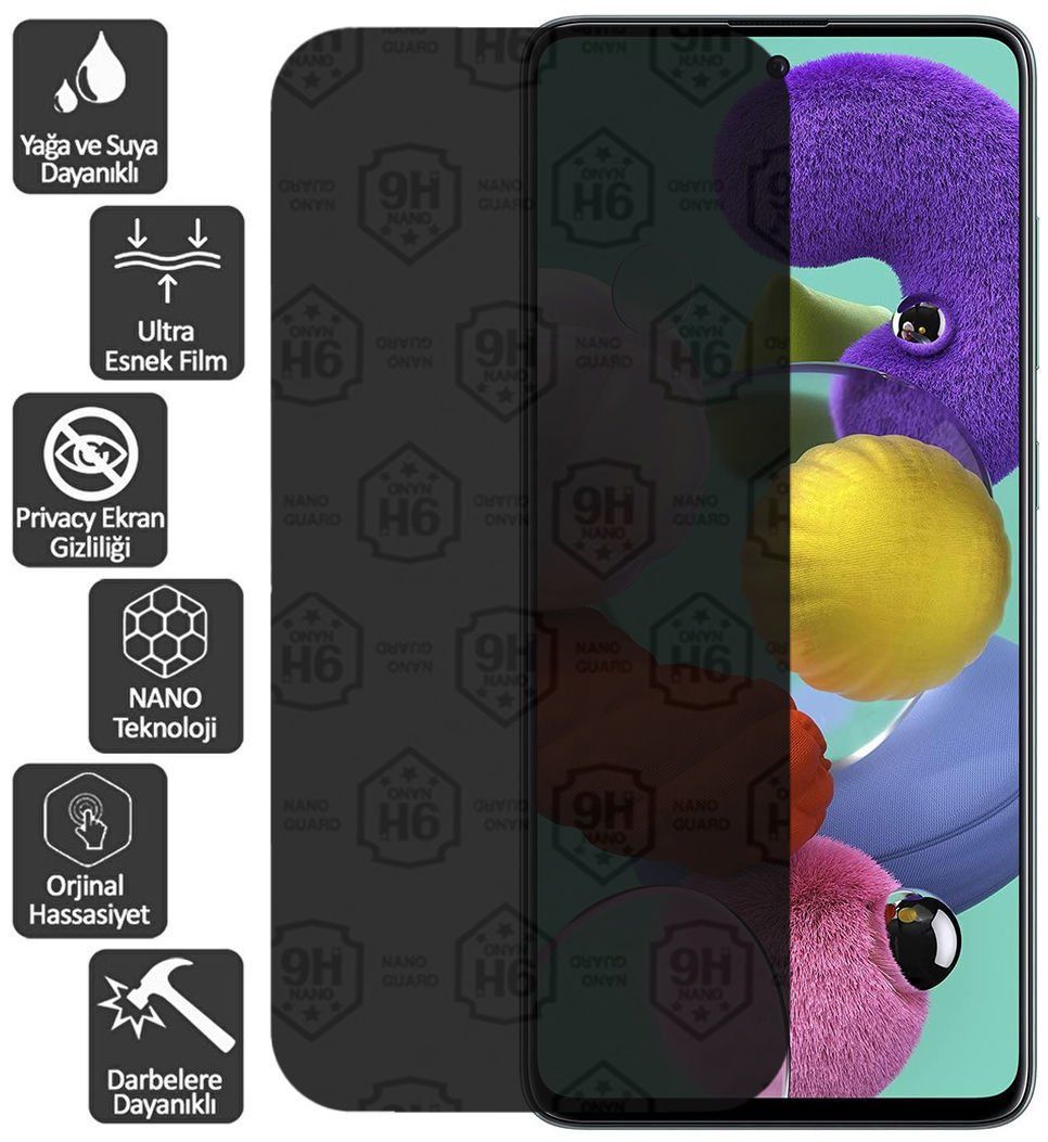 Samsung Galaxy M01s SM-M017 Hayalet Cam Nano Kırılmaz Ekran Koruyucu
