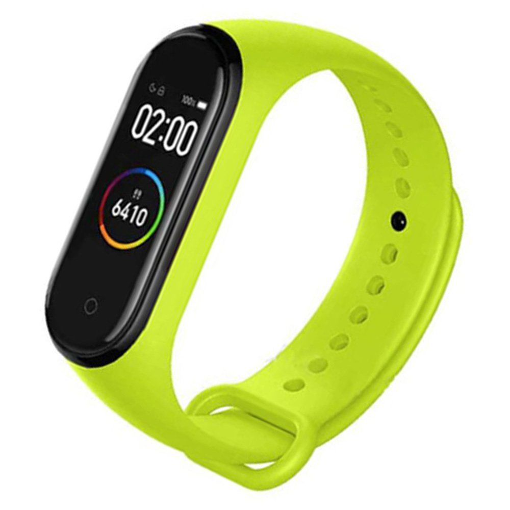 Mi Band 4 Silikon Kordon - Mi 3/4 - Yeşil Yeşil - Mi 3