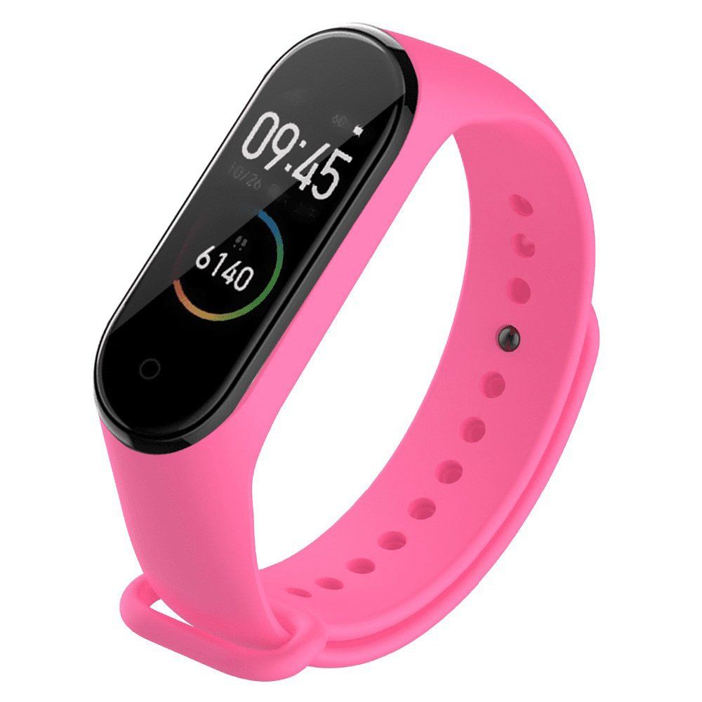 Mi Band 4 Silikon Kordon - Mi 3/4 - Pembe Pembe - Mi 3