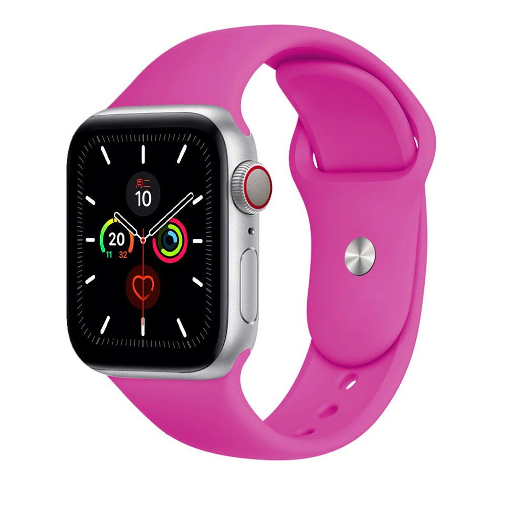 Silikon Akıllı Saat Kordonu 42/44 mm Pembe Pembe - 42-44 mm