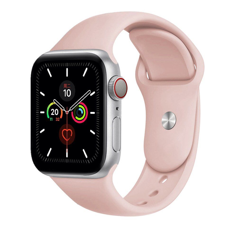 Silikon Akıllı Saat Kordonu 38/40 mm Toz Pembe Pembe - 38-40 mm